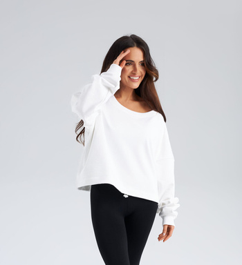 RIZO OVERSIZED SWEATSHIRT ECRU