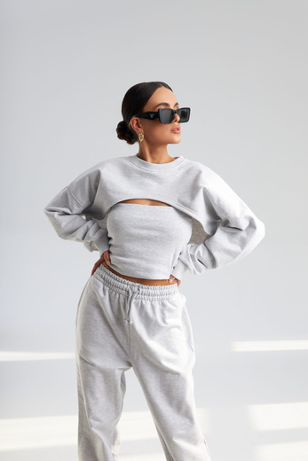 BLUZA DRESOWA SHORTIE MELANŻ