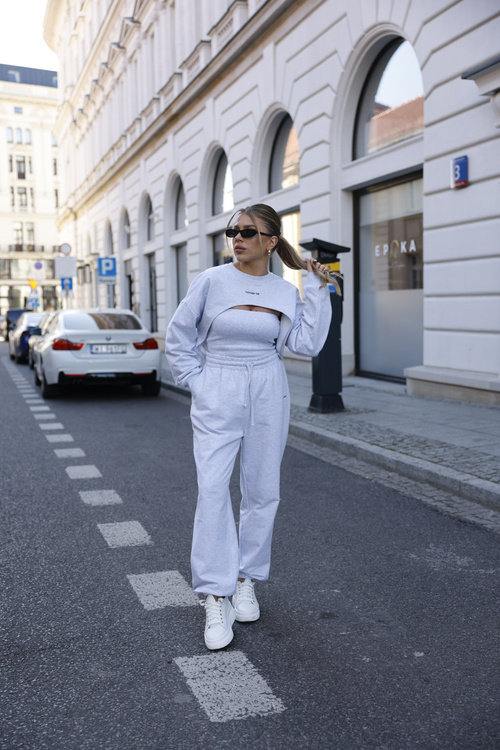 RIZO MELANGE LOOSE-FIT SWEATPANTS