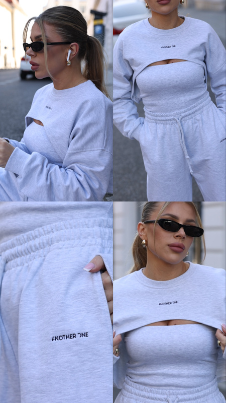 RIZO MELANGE LOOSE-FIT SWEATPANTS